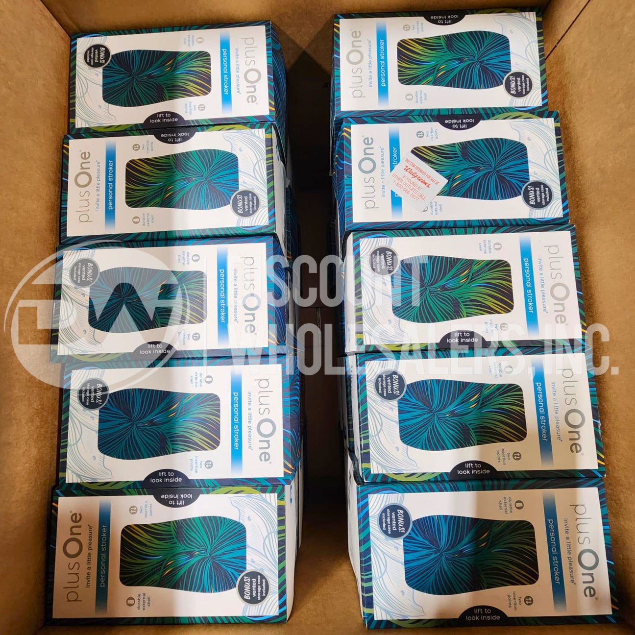 Masturbador personal Plus One CON estuche ventilado incluido (lote de 60 piezas)