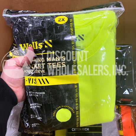 Walls working man's pocket tees short sleeve different colors and sizes M-3XL, (2-pack) (25 Pcs Per Lot)