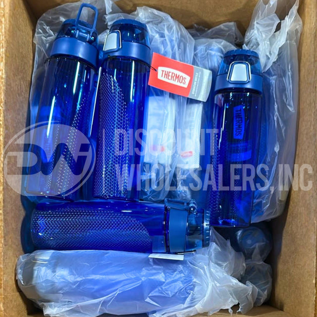 Hydration Bottle With Rotating Intake Meter, Blue 24-oz. (86 Pcs Lot)