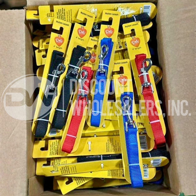 Pet Control Dog Leash Nylon With Loop Handle Small Different Colors (70 Pcs Lot)