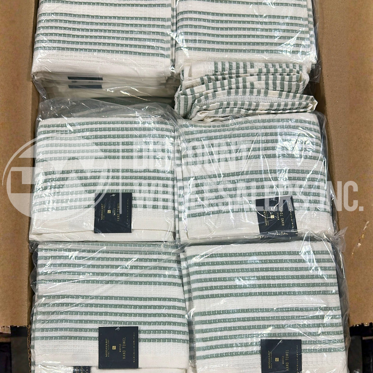 Modavari Waffle Hand Towel Blue Surf (114 Pcs Lot)