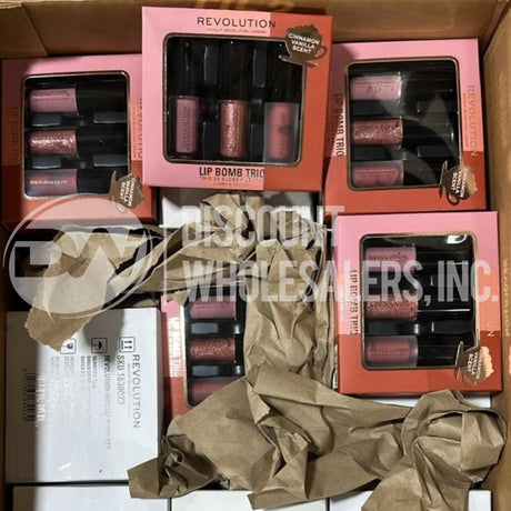 Revolution Lip Bomb Trio Cinnamon Vanilla Scent (53 Pcs Lot)