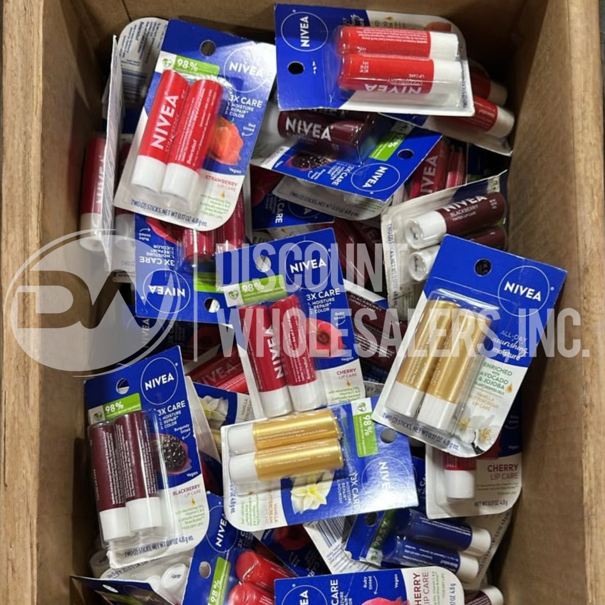 Nivea 3x Lip Care Mix (110 Pcs Lot)