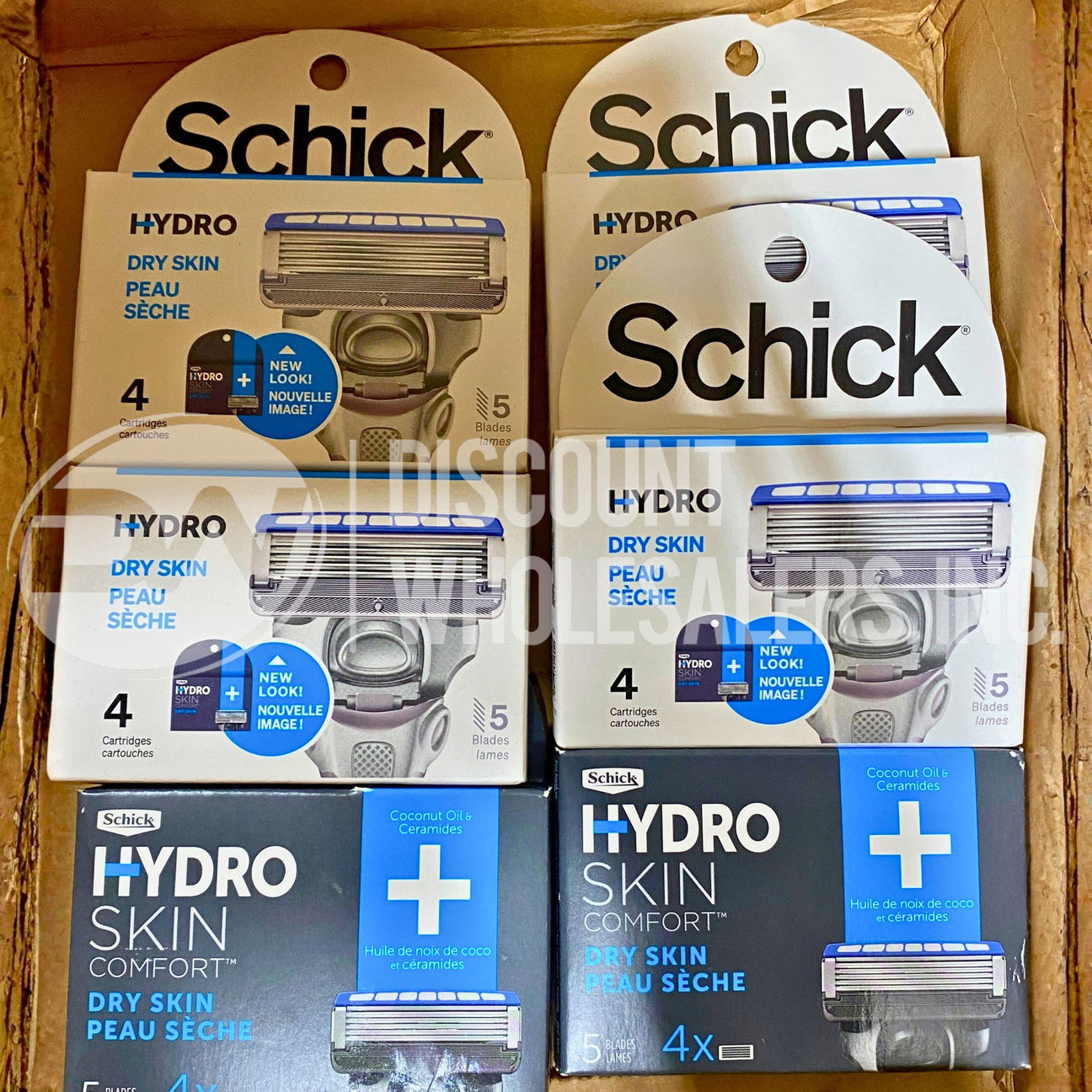 Schick Hydro Dry Skin 4 Cartridges 5 Blades (277 Pcs Lot)