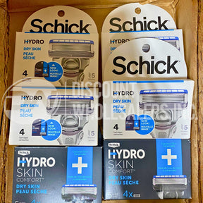 Schick Hydro Dry Skin 4 Cartridges 5 Blades (277 Pcs Lot)