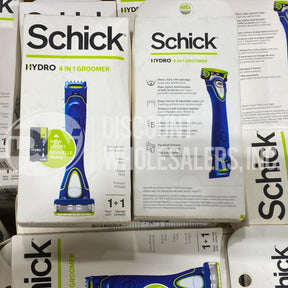 Schick Hydro 4 IN 1 Groomer Trims Beards,Shaves,Edges & Protects 1 Razor & 1 Cartridge (72 Pcs Lot)