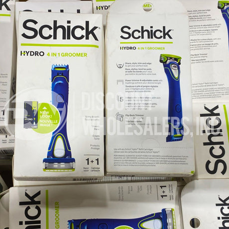 Schick Hydro 4 IN 1 Groomer Trims Beards,Shaves,Edges & Protects 1 Razor & 1 Cartridge (72 Pcs Lot)