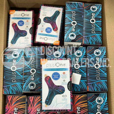 PlusOne Breast & Body Massager Heat & Vibrating Waterproof Rechargeable (150 Pcs Lot)