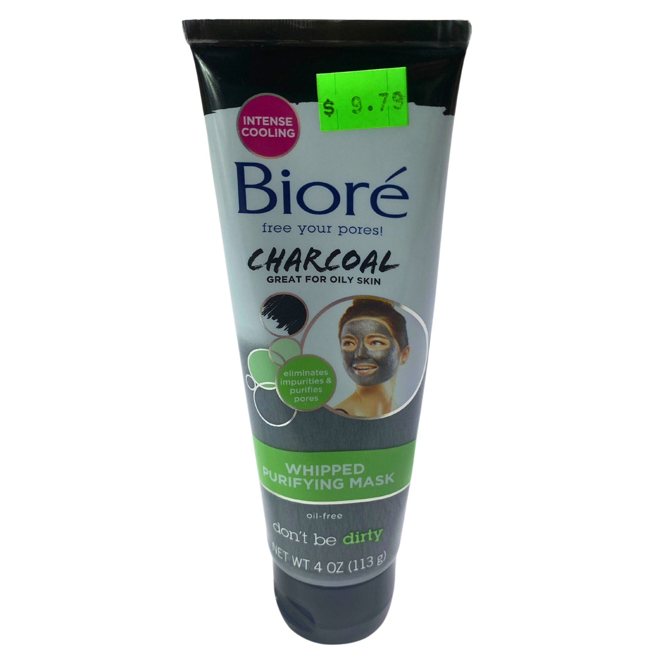 Biore Free Your Pores! Charcoal Whipped Purifying Mask Oil-Free 4 OZ