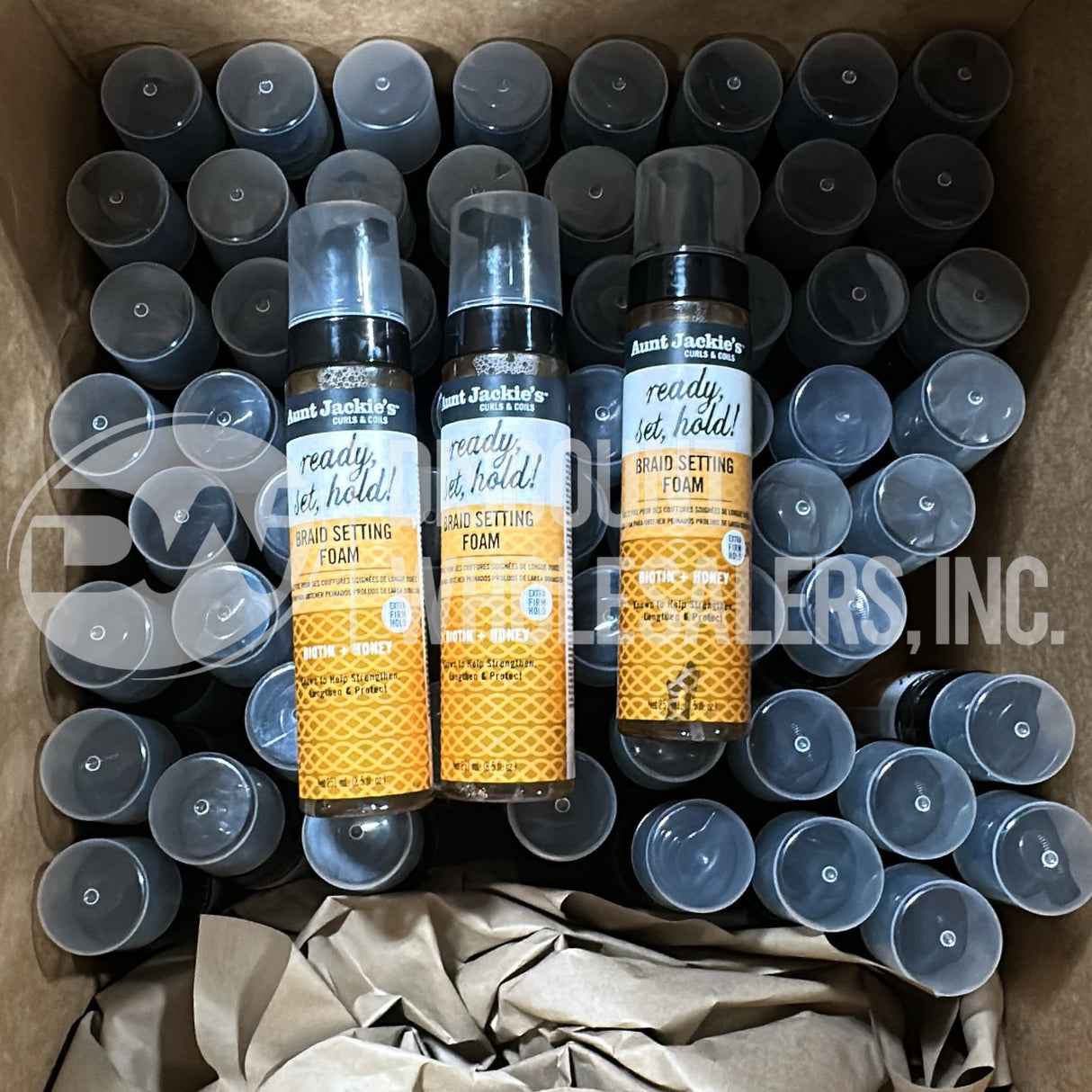 Aunt Jackie's Curls & Coils 8.5oz Ready, Set, Hold! Braid Setting Foam 8.5FL (86 Pcs Lot)