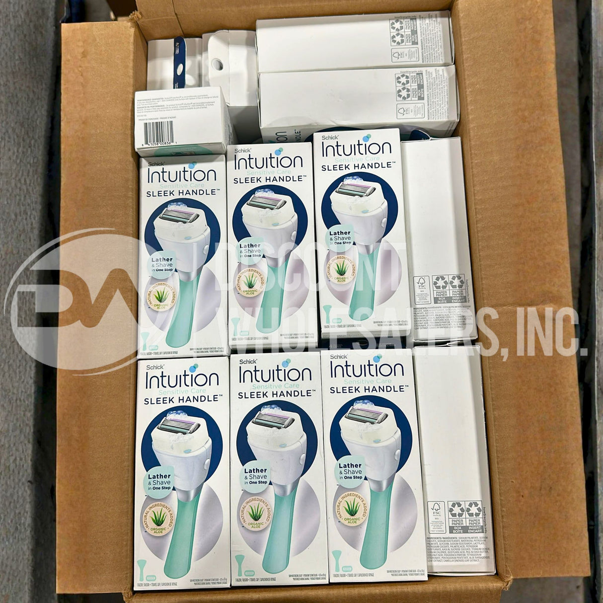 Schick Intuition Sensitive Care Sleek Handle Women's Razor With Travel Cap (226 Pcs Lot)