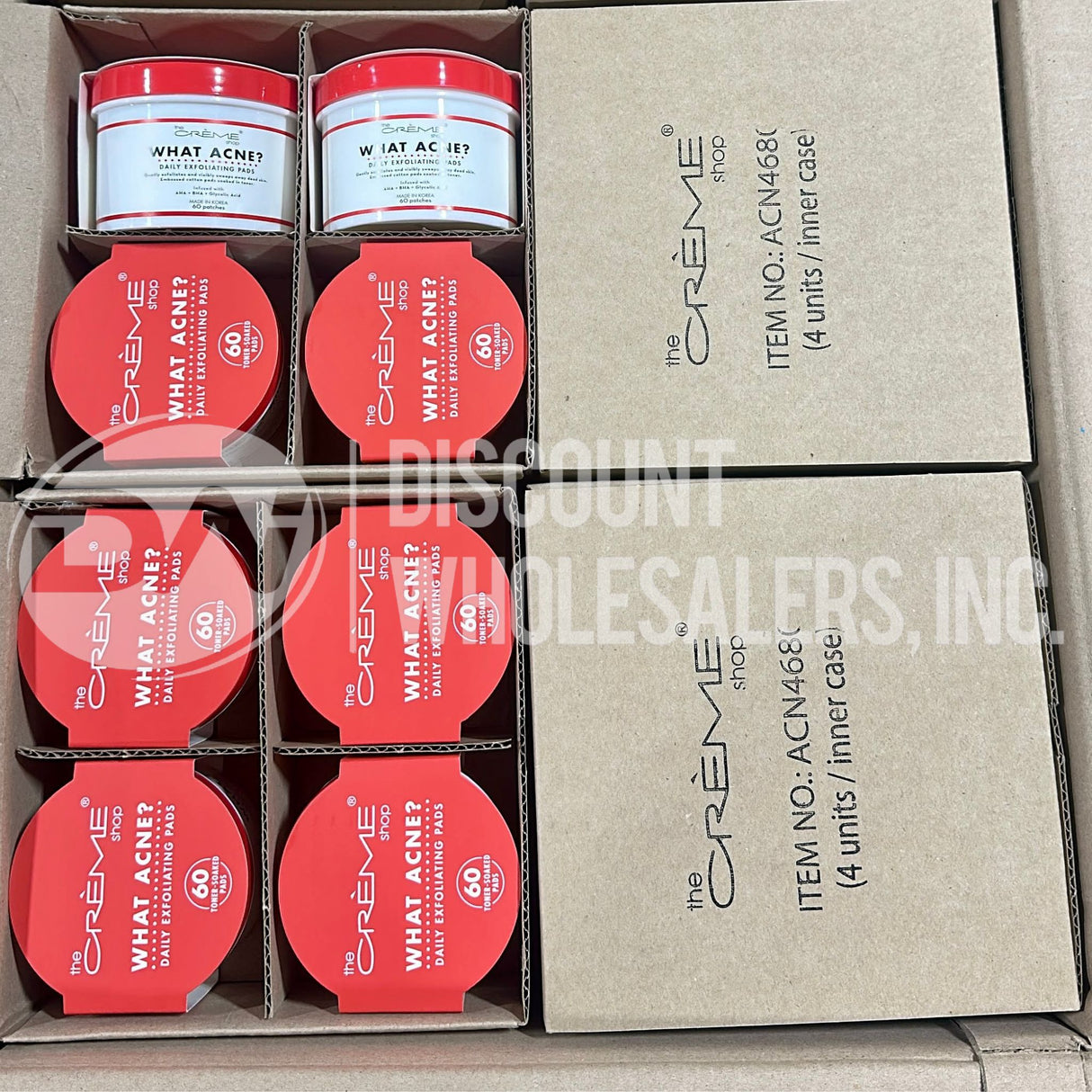 The Creme Shop What Acne Daily Exfoliating Pads 60 PATCHES (72 Pcs Lot)