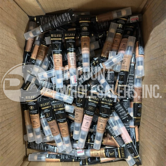 Milani Mix Conceal+Perfect Undereye Brightener, Liquid Highlighter, And Liquid Contour Different Shades (200 Pcs Lot)