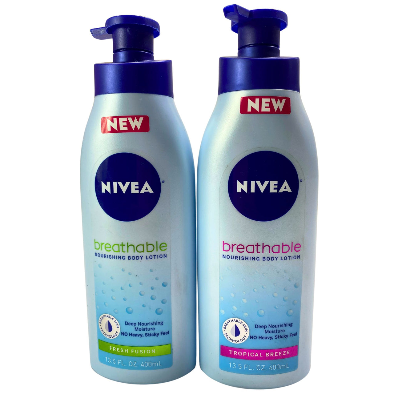 Nivea Breathable Nourishing Body Lotion Tropical Breeze and Fresh Fusion 13.5 FL OZ