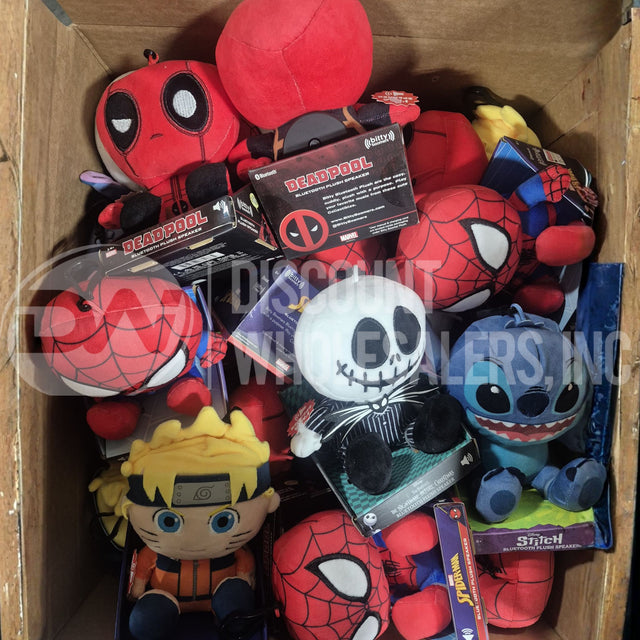 Plush Wireless Bluetooth Speaker Different Characters Mix (110 Pcs Lot)