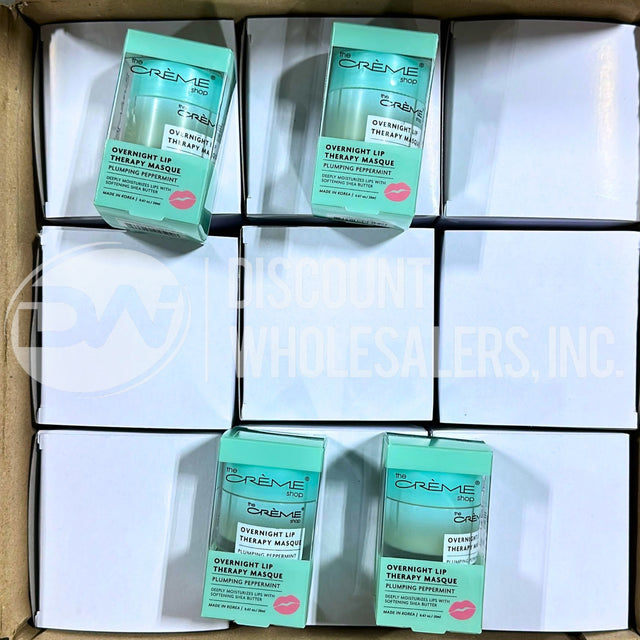 The Creme Shop Overnight Lip Therapy Masque Plumping Peppermint 0.67 Oz (80 Pcs Lot)