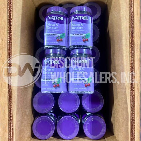 Natrol Sleep & Restore Melatonin Free Gummies Cherry 60ct (70 Pcs Lot)