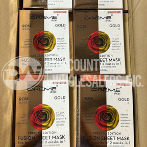 The Creme Shop Rose Gold Fusion Sheet Mask Rose Oil w/24K Gold Special Edition (72 Pcs Lot)