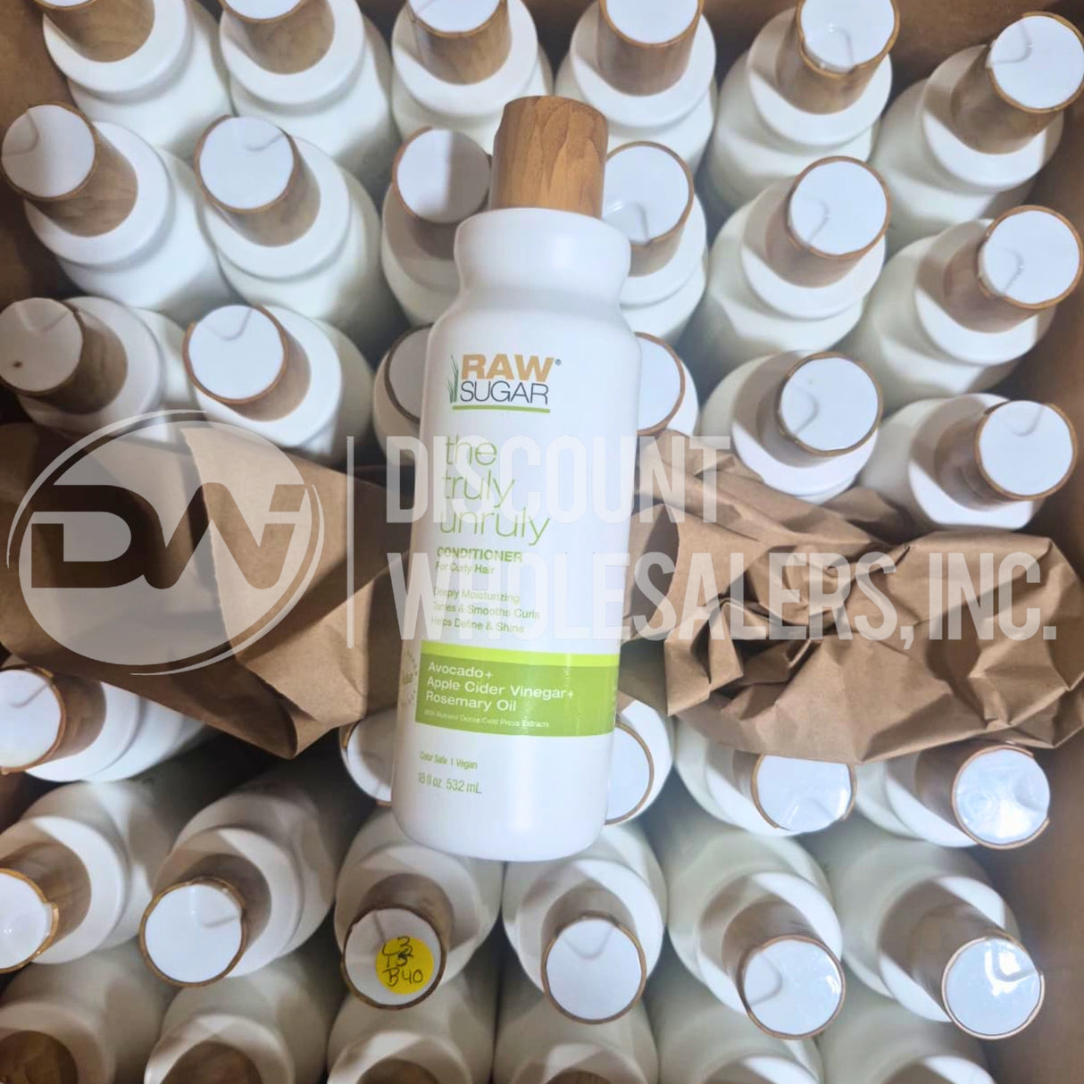 Raw Sugar Truly Unruly Conditioner for Curly Hair Avocado + Rosemary Oil 18 Oz (70 Pcs Lot)