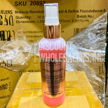 Revolution Hyaluronic Essence Spray Hydratant with Pink Grapefruit Extract 3.38 Fl. Oz. (36 Pcs Lot)