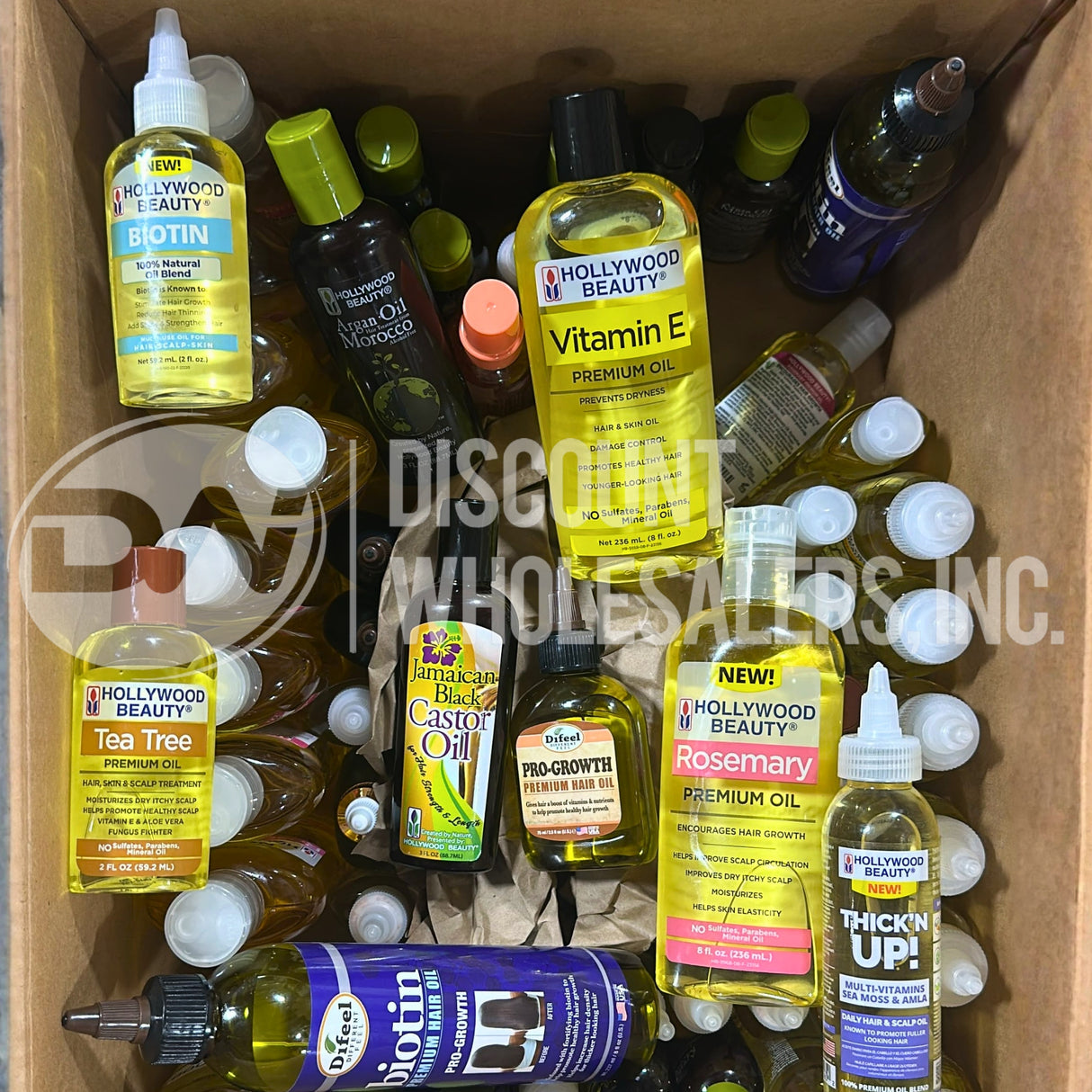 Hair Oils Assorted Different Sizes (100 Pcs Lot)