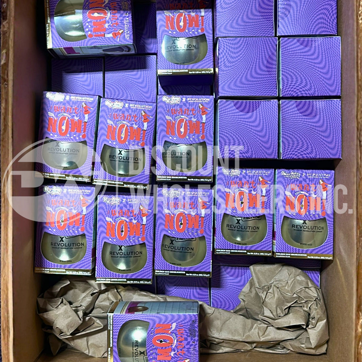 Revolution Willy Wonka & The Chocolate Factory I Want it Good Bad Now Golden Egg Highlighter 0.23 Oz (46 Pcs Lot)