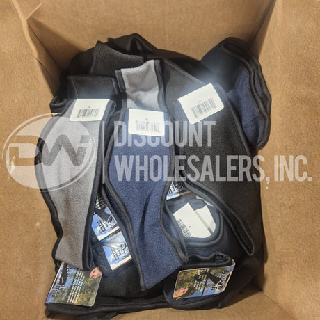 Rugged Frontier Fleece Headwrap Black Blue - One Size Different Shades (100 Pcs lot)