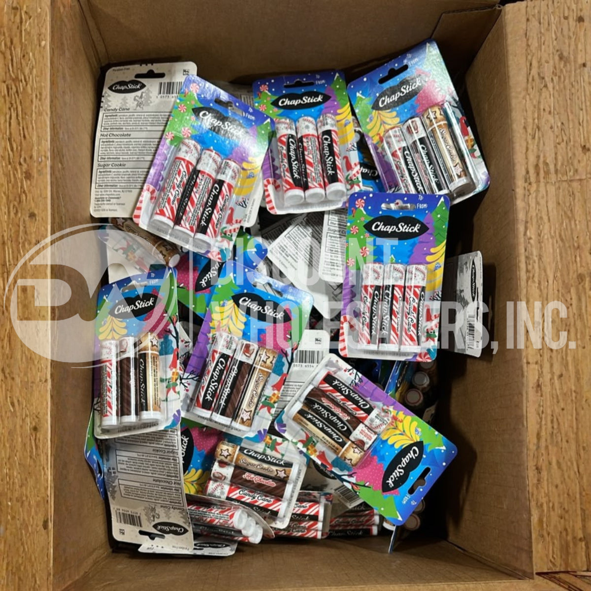 Chapstick Hot Chocolate Candy Cane Sugar Cookie .15 oz Lip Balm Mix (100 Pcs Lot)