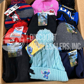 Assorted Winter Gear Accessories Lot Beanies, Hats, Scarves, Socks (100 Pcs Lot)