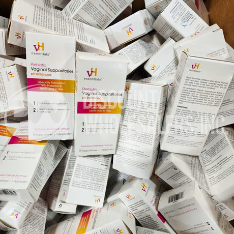 VH Essentials Prebiotic Vaginal Suppositories Ph Balanced,  15 Suppositories 1 Applicator (100 Pcs Lot)