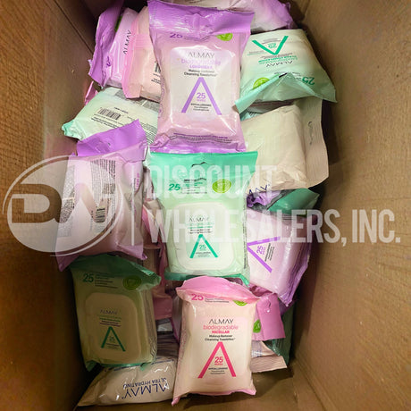 Almay Assorted Biodegradable Makeup Remover Cleansing Towelettes (70 Pcs Lot)