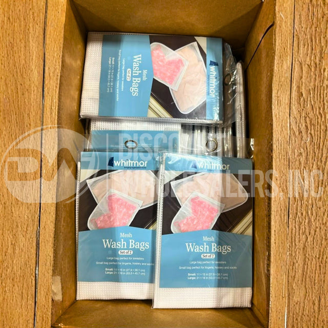 Whitmor Mesh Wash Bags Set of 2 Small & Large Laundry Protectors (68 Pcs Lot)