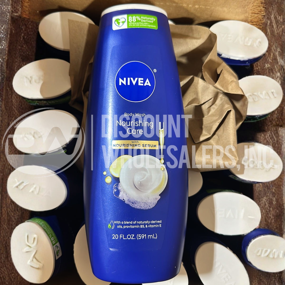 NIVEA Nourishing Care Body Wash with Nourishing Serum, 20 Fl Oz (120 Pcs Lot)