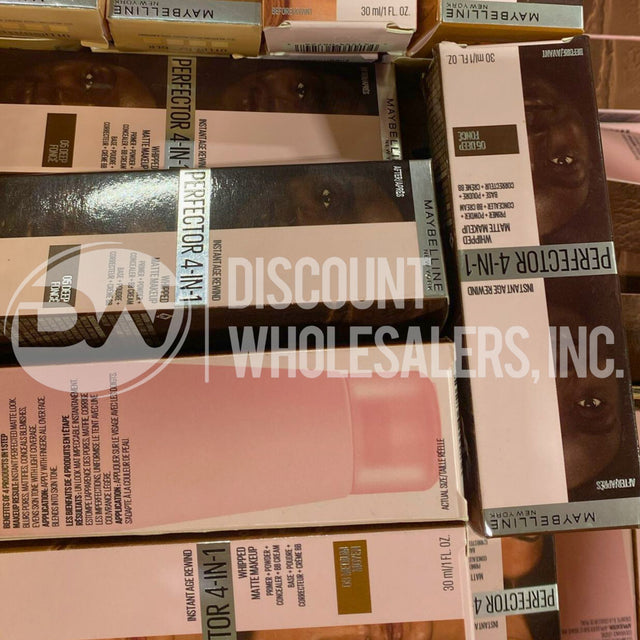 Maybelline Instant Age Rewind Perfector 4-in-1 Whipped Matte Makeup Primer+Powder+Concealer+BB Cream 1 OZ. (100 Pcs Lot)