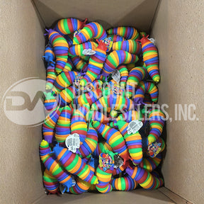 Sensory Silly Slug 7 In Tactile Stretch Toy Fidget Multi Color Stress Relief (140 Pcs Lot)