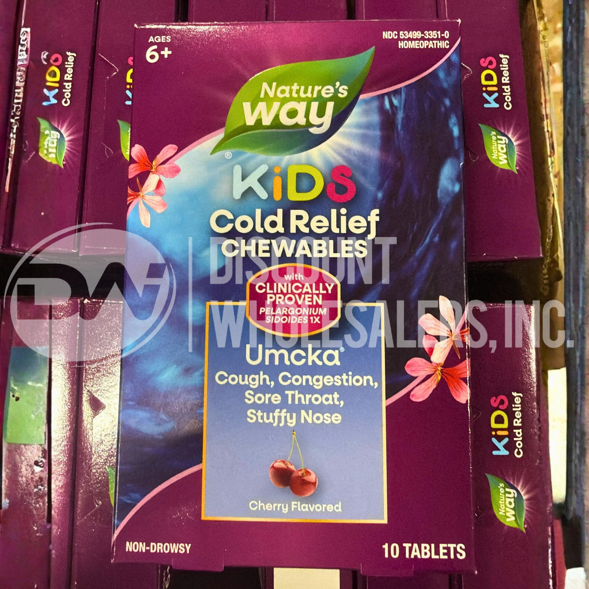Nature's Way Kids Cold Relief Chewables Umcka 10 Tablets (48 Pcs Lot)