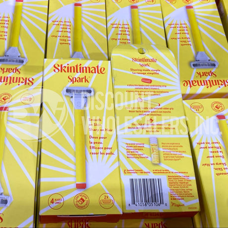 Skintimate Spark Smooth on Skin,Sharp On Hair- 4 Blades 2x Cartridges (600 Pcs Per Pallet)