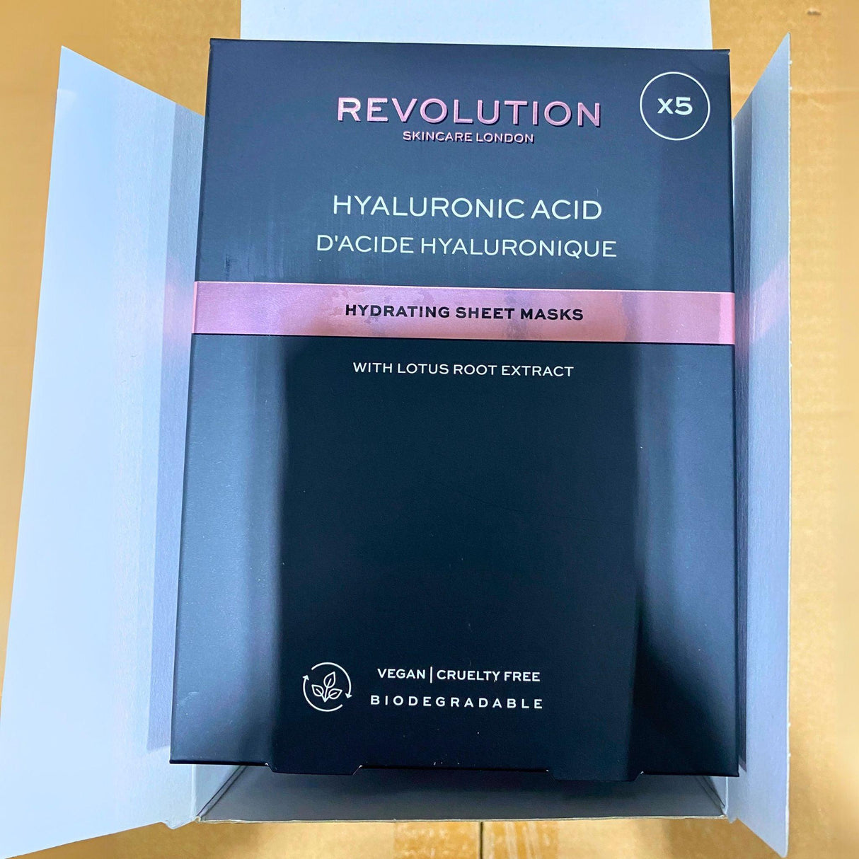 Revolution Skincare London Hyaluronic Acid Hydrating Sheet Masks with Lotus Root Extract x5 