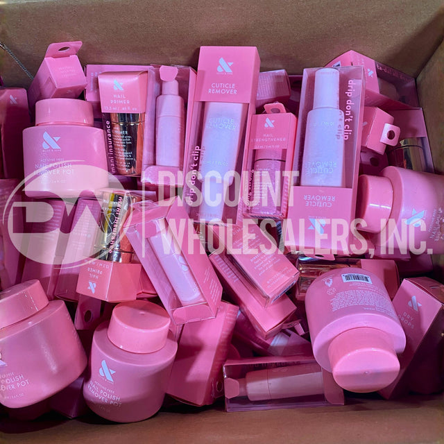 Olive & June Nail Care Assortment – Remover Pot, Primer, Cuticle, Strengthener & More (100 Pcs Lot)