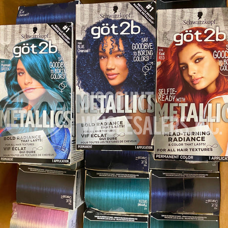Schwarzkopf Got2b Metallics Permanent Hair Color Different Shades (50 Pcs Lot)