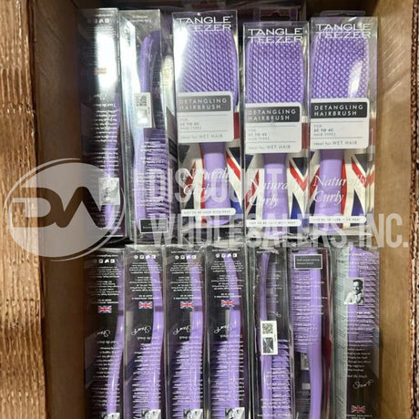 Tangle Teezer The Ultimate Detangler Naturally Curly Hairbrush in Purple (70 Pcs Lot)