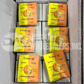 The Creme Shop Fusion Sheet Mask with Turmeric + Vitamin C 2 Masks in 1 (288 Pcs Lot)