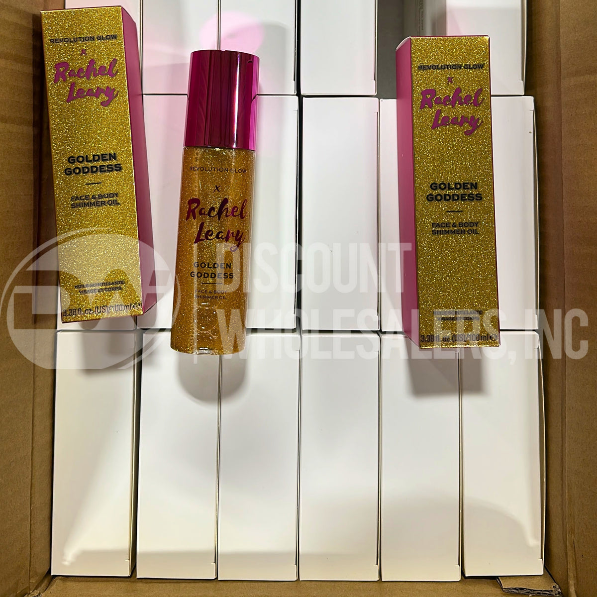 Revolution Glow Rachel Leavy Golden Goddess Face & Body Shimmer Oil (144 Pcs Lot)