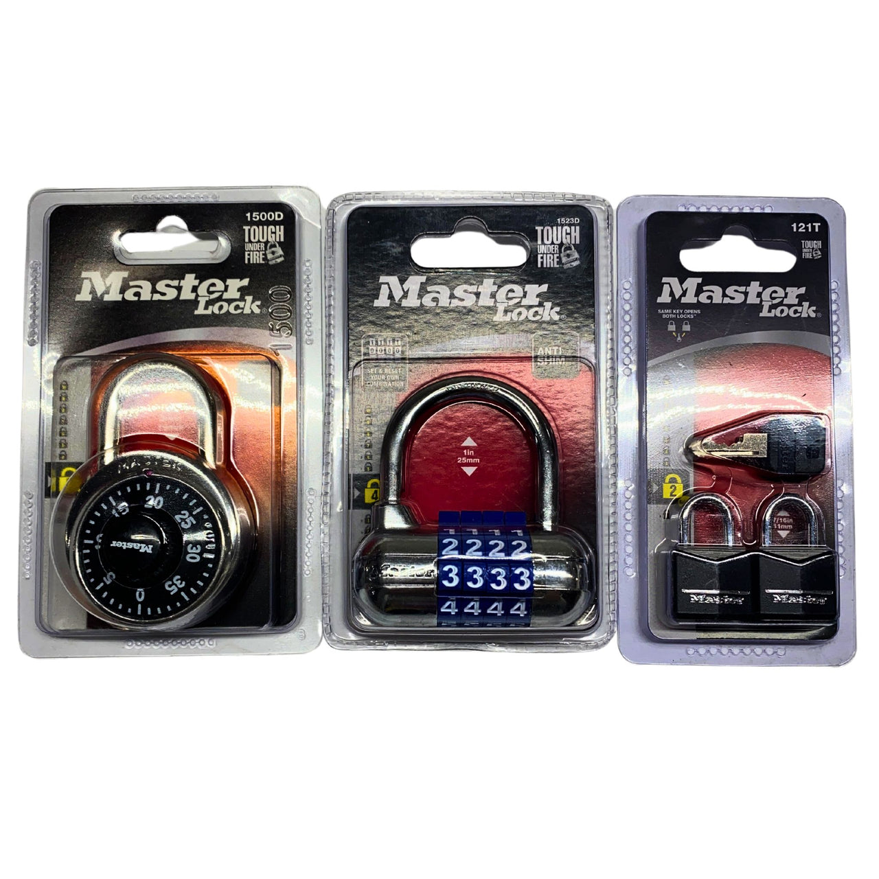 Master Lock Assorted Different Sizes 