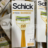 Schick Xtreme Bamboo 1 Handle and 3 Cartridges (200 Pcs Lot)