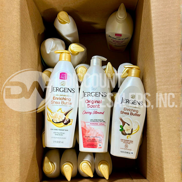 Jergens Body Lotions Mix Different Sizes (54 Pcs Lot)