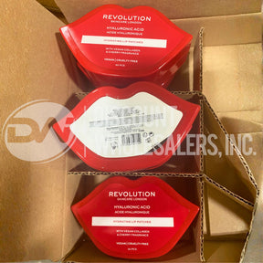 Revolution Hyaluronic Acid Lip Patches with Vegan Collagen & Cherry Fragrance (36 Pcs Lot)