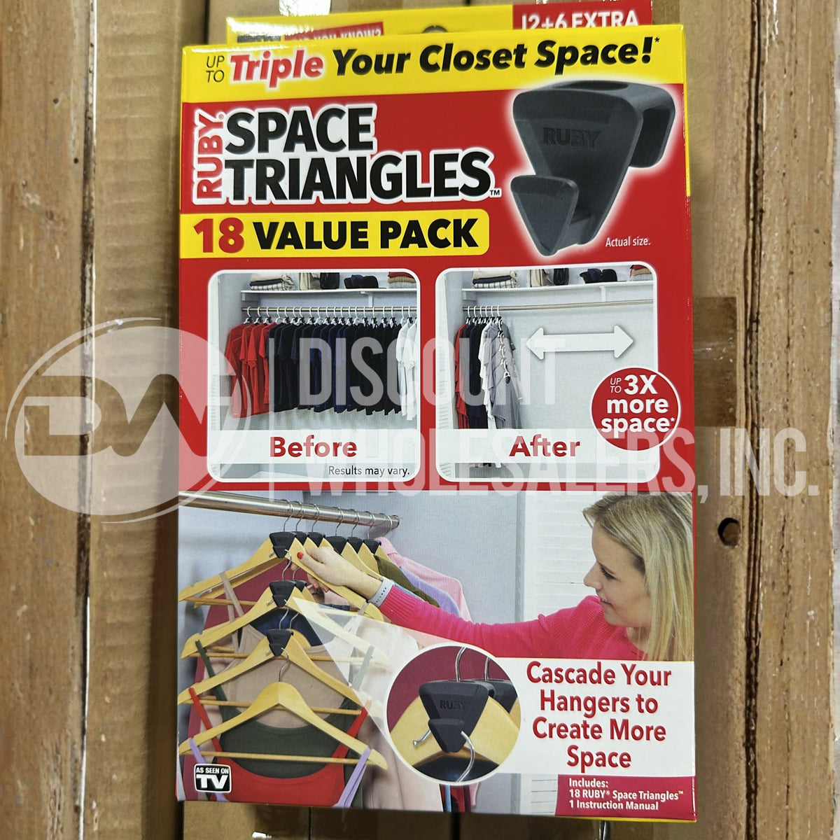 AS-SEEN-ON-TV Premium Hanger Hooks Triple Closet Space 18PC (80 Pcs Lot)