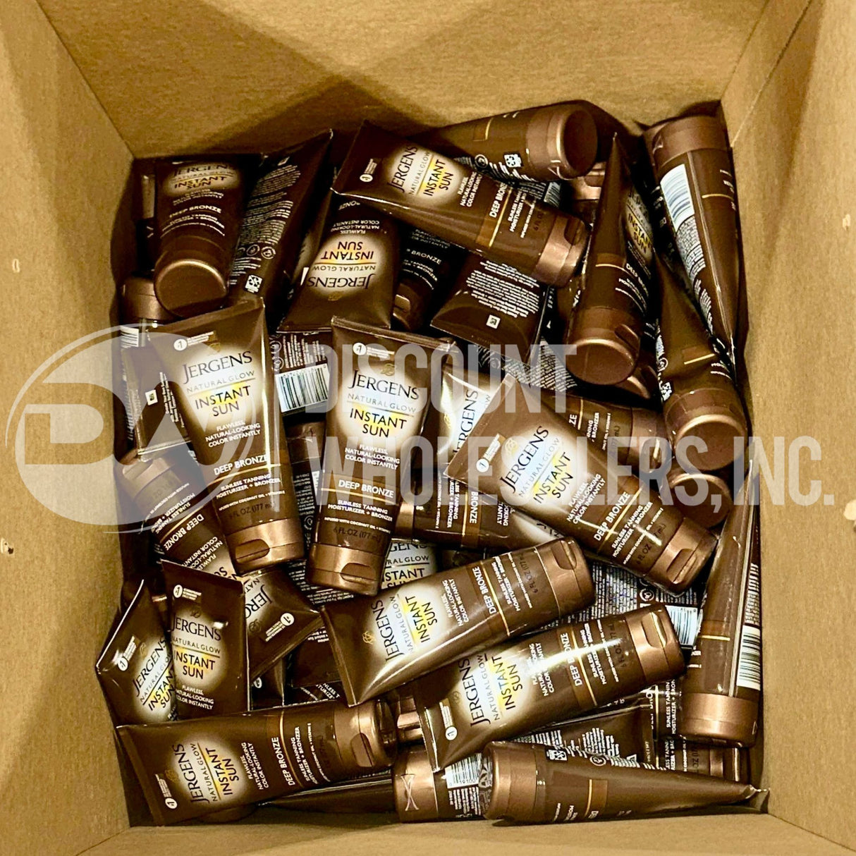 Jergens Natural Glow Deep Bronze Instant Sunless Tanning Moisturizer + Bronzer 6OZ (150 Pcs Lot)