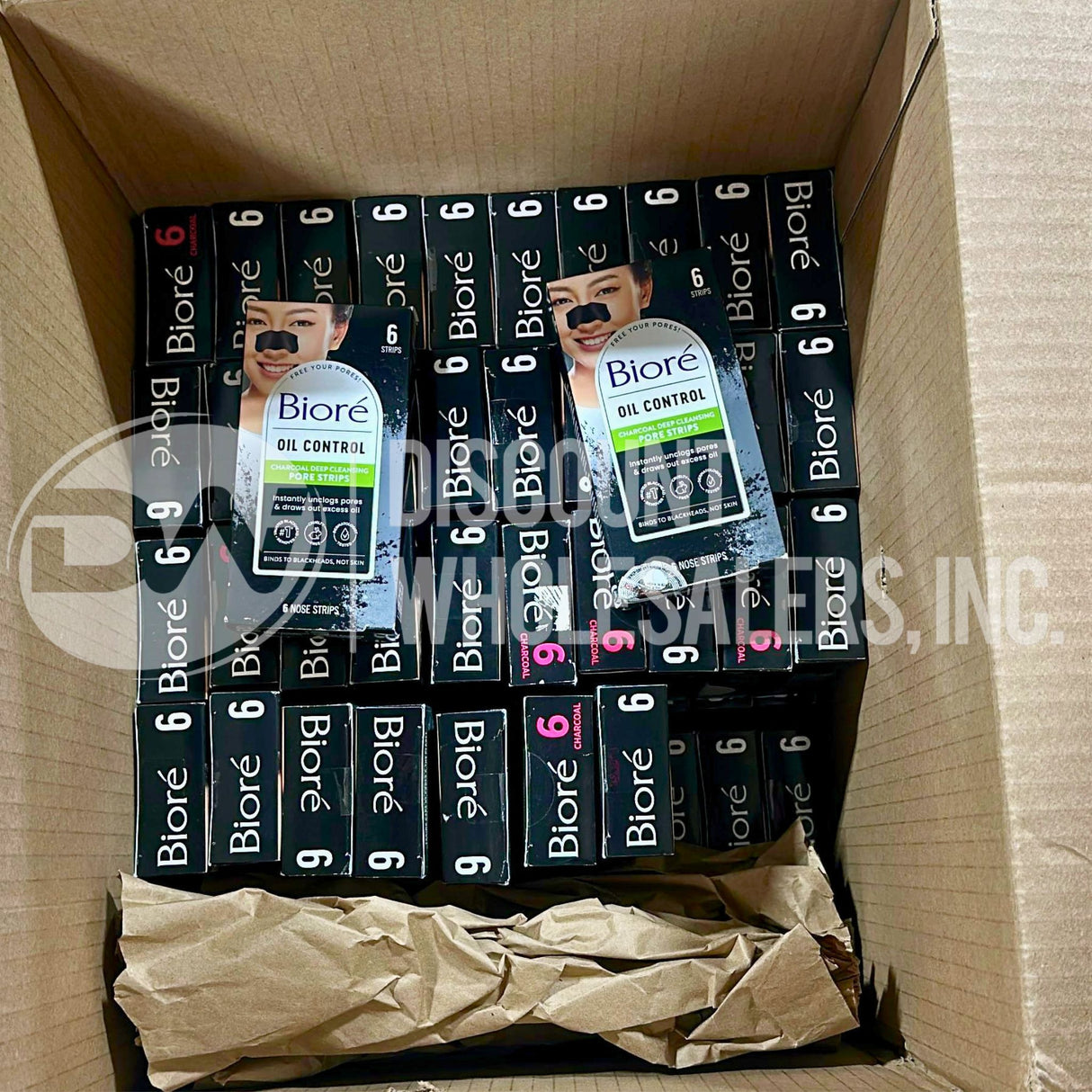 Bioré Charcoal Deep Cleansing Pore Nose Strips - 6ct  (100 Pcs Lot)